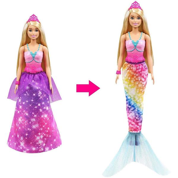 Imagem de Boneca Barbie 2 em 1: Princesa e Sereia Dreamtopia Mattel