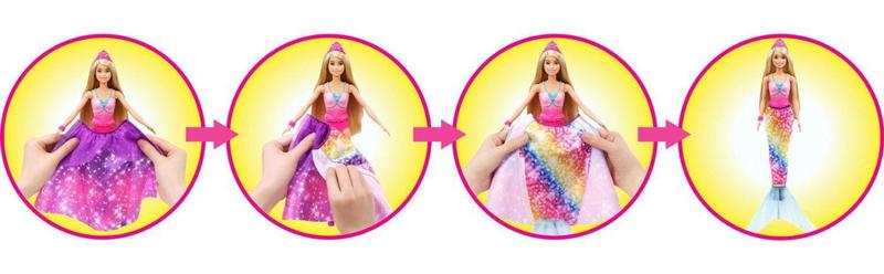 Imagem de Boneca Barbie 2 em 1: Princesa e Sereia Dreamtopia Mattel