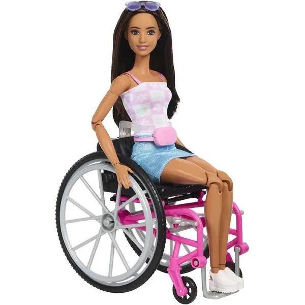 Imagem de Boneca Barbie Articulada Cadeira De Rodas E Cão-guia Hjy85