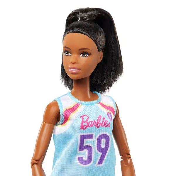 Imagem de Boneca Barbie Articulada Feita Para Mexer Jogadora de Basquete Negra  Edição Barbie Esportes  Mattel  HKT74