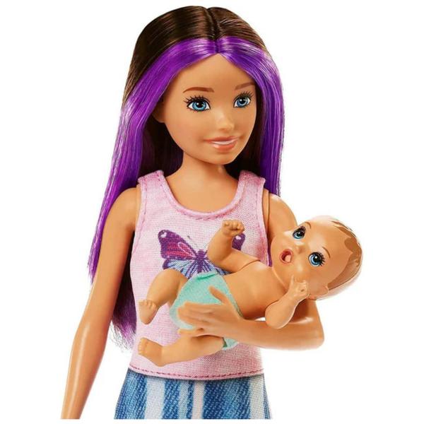 Imagem de Boneca Barbie Babá Skipper Conjunto Hora de Dormir - Mattel - 194735098262