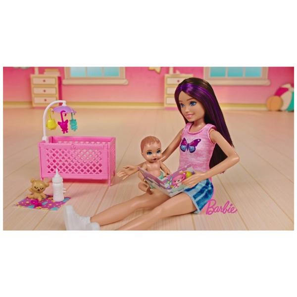 Imagem de Boneca Barbie Babá Skipper Conjunto Hora de Dormir - Mattel - 194735098262