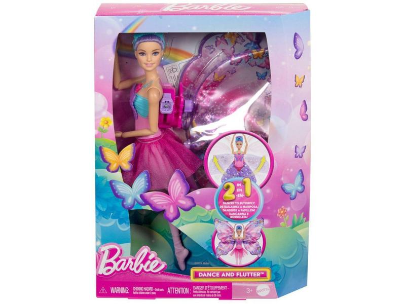 Imagem de Boneca Barbie Bailarina e Borboleta com  - Transformação 2 em 1 com Acessórios Mattel