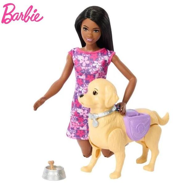 Imagem de Boneca Barbie Brooklyn Passeio Com Cachorrinho Hwt53 -Mattel