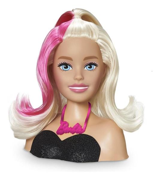 Imagem de Boneca Barbie Busto Cabelo Com Mechas Para Pentear E Secador