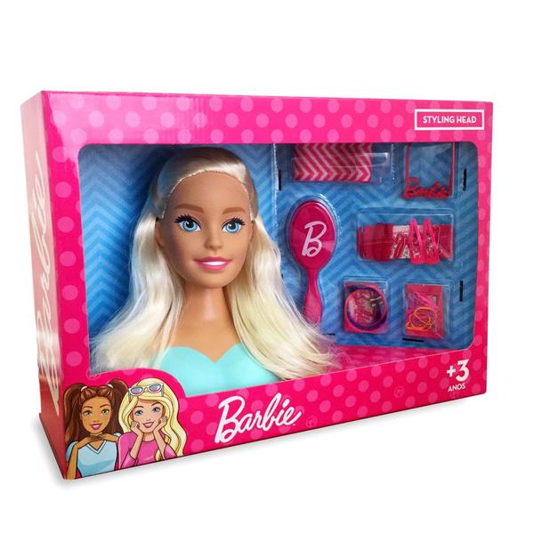Imagem de Boneca Barbie Busto Original Mattel para Pentear com 19 Acessórios