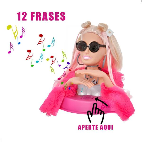 Imagem de Boneca Barbie Busto Orignal Marquiar Pentear Fala 12 Frases 