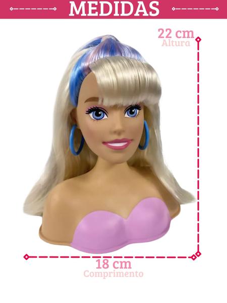 Imagem de Boneca Barbie Busto Para Pentear Com Acessórios Styling Head - Original Mattel