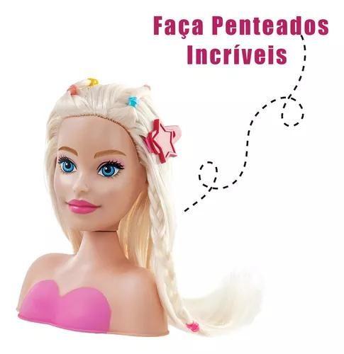 Imagem de Boneca Barbie Busto Para Pentear Mini Com Acessórios