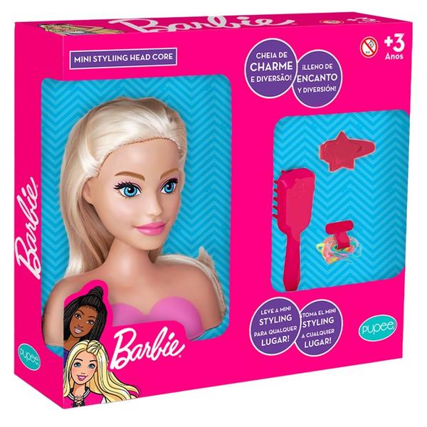 Imagem de Boneca Barbie Busto Penteados Cabeleireira Com Acessórios Brinquedo Infantil