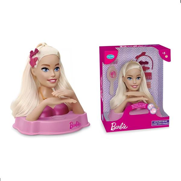 Imagem de Boneca Barbie Busto Salão Pentear Maquiar com Mãos Voz Fala