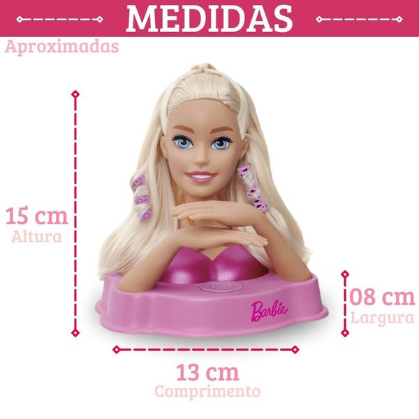 Imagem de Boneca Barbie Busto Styling Head 12 Frases + Salão d Beleza