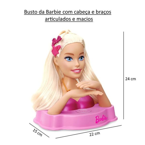 Imagem de Boneca Barbie busto Styling Head fala 12 frases + Acessórios