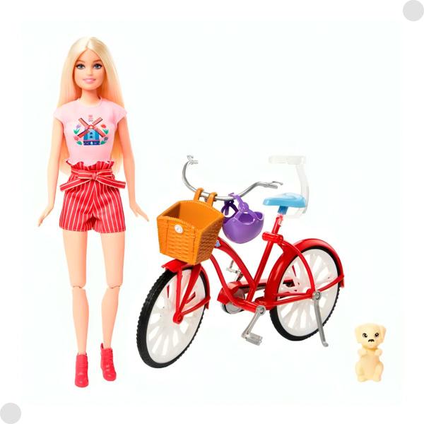 Imagem de Boneca Barbie C/ Bicicleta E Acessórios HWJ00 - Mattel