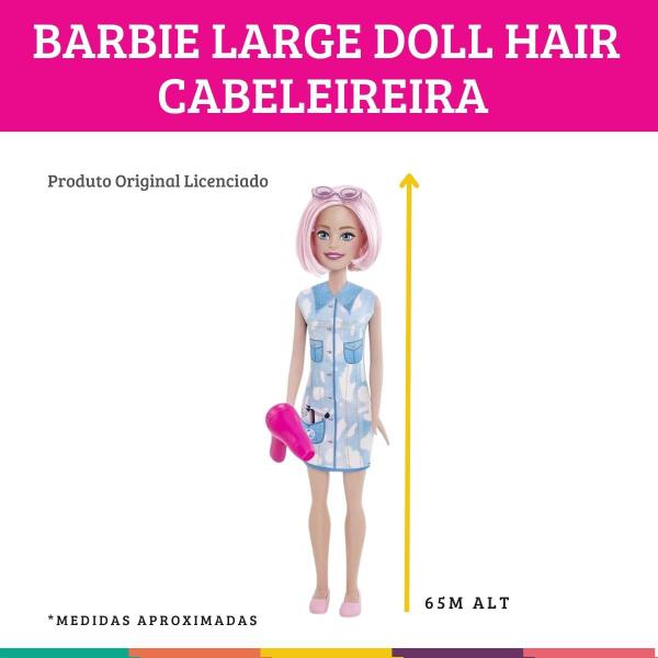 Imagem de Boneca Barbie Cabeleireira Large Doll 65cm Original Pupee