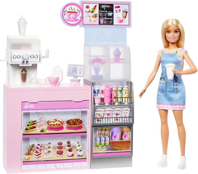 Imagem de Boneca Barbie Cafeteria De Luxo Funcional + 20 Acessórios