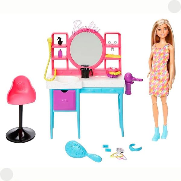 Imagem de Boneca Barbie Cenário Salão de Cabeleireiro HKV00 - Mattel