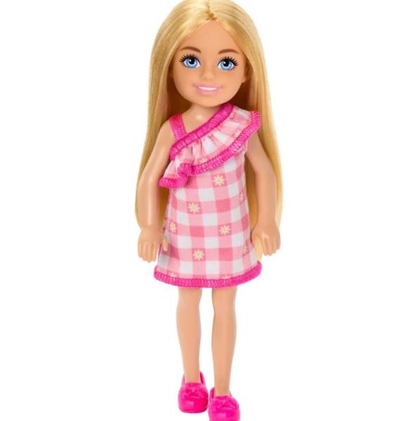 Imagem de Boneca Barbie Chelsea com acessórios, cabelo loiro, vestido guingão