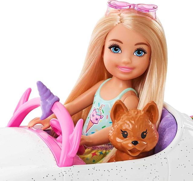 Imagem de Boneca Barbie Chelsea com tema e acessórios Toy Car Unicorn