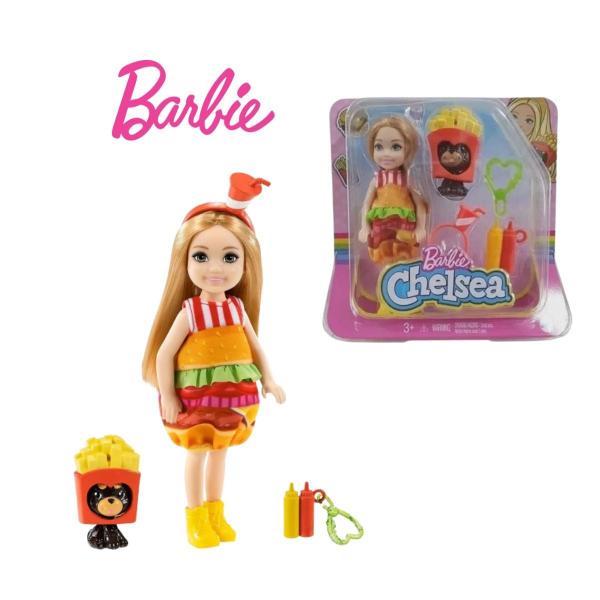 Imagem de Boneca Barbie Chelsea Fantasia Hambúrguer 15cm GRP70 Mattel