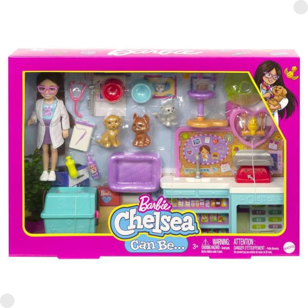 Imagem de Boneca Barbie Chelsea Veterinária C/ Acessórios e Cenário HGT12 - Mattel