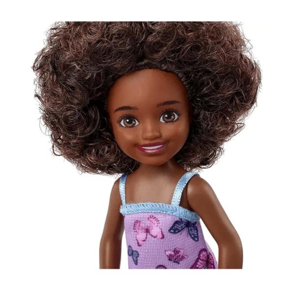 Imagem de Boneca Barbie Club Chelsea Negra Vestido de Borboleta Mattel