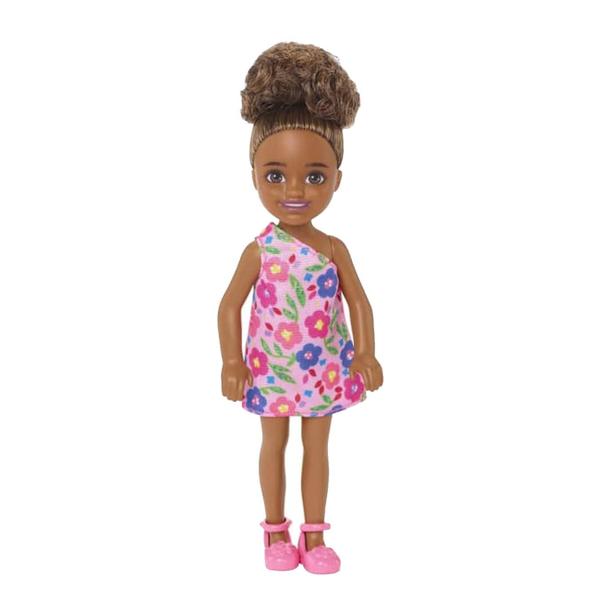 Imagem de Boneca Barbie Club Chelsea Negra Vestido Floral Mattel