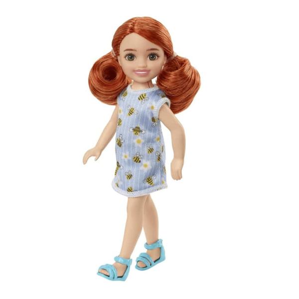 Imagem de Boneca Barbie Club Chelsea Ruiva Vestido Abelha Mattel