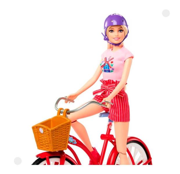 Imagem de Boneca Barbie Com Bicicleta e Acessórios - Mattel