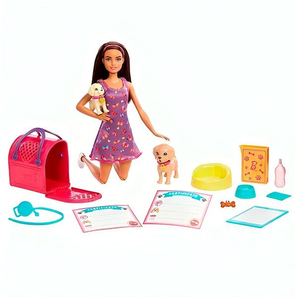 Boneca Barbie Conjunto Adoção de Filhotes HKD86 - Mattel Imagem de Boneca Barbie Conjunto Adoção de Filhotes HKD86 - Mattel