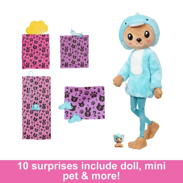 Imagem de Boneca Barbie Cutie Reveal C/ Fantasia de Bicho de Pelúcia e Pet - Mattel