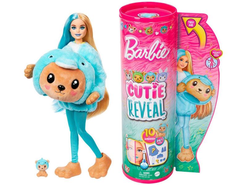 Imagem de Boneca Barbie Cutie Reveal Disfarces Engraçados  - de Animais com Acessórios Matell