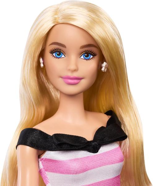 Imagem de Boneca Barbie De Aniversário 65 Anos Vestido Listrado Mattel