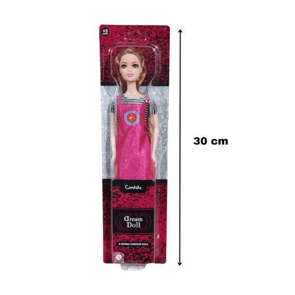 Imagem de Boneca Barbie Dream Doll Fashion Vestido Rosa Candide