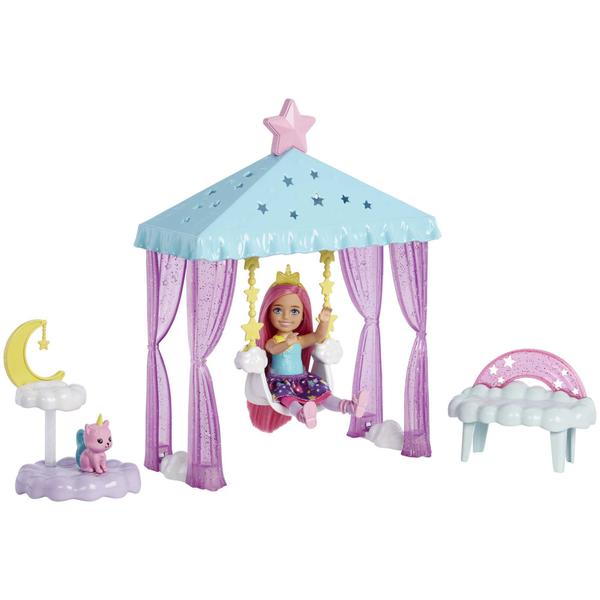 Imagem de Boneca Barbie Dreamtopia - Chelsea Unicórnio c/ Pet e Balanço - Mattel