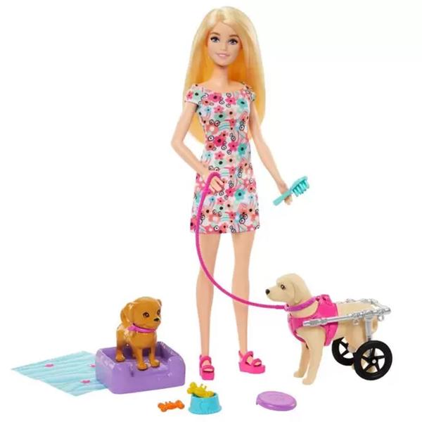 Imagem de Boneca Barbie E Cachorro Na Cadeira De Rodas Mattel - Htk37