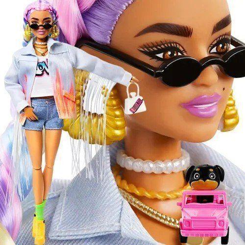 Imagem de Boneca barbie extra 5 rainbow braids grn29 mattel