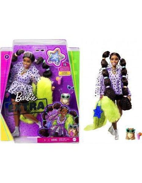 Imagem de Boneca Barbie ExtraTranças com laços de cabelo ondulados - mattel