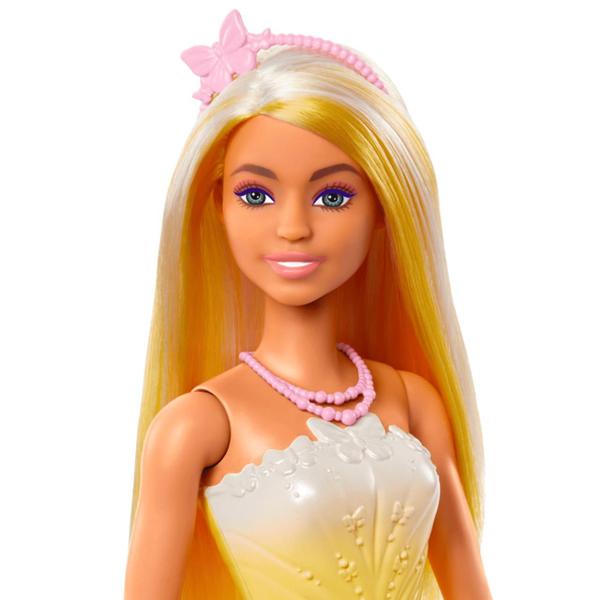 Imagem de Boneca Barbie Fantasia Donzela Vestido de Sonho Amarelo Mattel