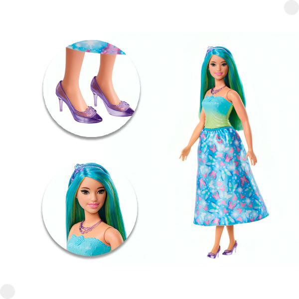 Imagem de Boneca Barbie Fantasy Vestido Azul Verde HRR07 - Mattel