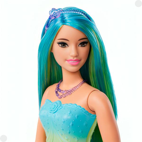 Boneca Barbie Fantasy Vestido Azul Verde HRR07 - Mattel Imagem de Boneca Barbie Fantasy Vestido Azul Verde HRR07 - Mattel