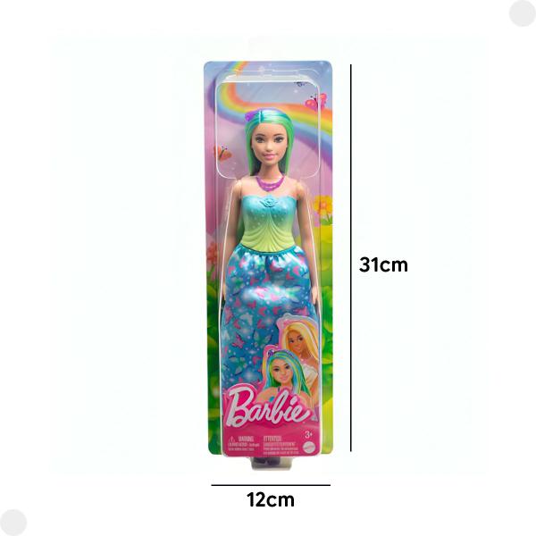 Boneca Barbie Fantasy Vestido Azul Verde HRR07 - Mattel Imagem de Boneca Barbie Fantasy Vestido Azul Verde HRR07 - Mattel