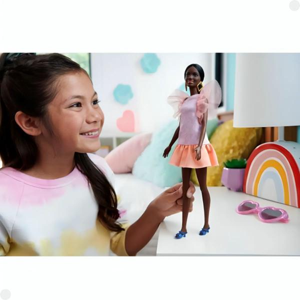 Imagem de Boneca Barbie Fashionista C/ Vestido Rosa e Laranja HRH14  - Mattel