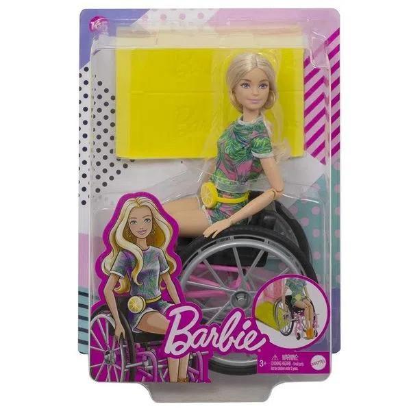 Boneca Barbie Fashionista Loira E Sua Cadeira De Rodas - Mattel Imagem de Boneca Barbie Fashionista Loira E Sua Cadeira De Rodas - Mattel