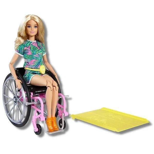 Boneca Barbie Fashionista Loira E Sua Cadeira De Rodas - Mattel Imagem de Boneca Barbie Fashionista Loira E Sua Cadeira De Rodas - Mattel