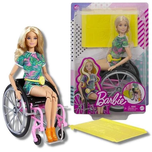 Boneca Barbie Fashionista Loira E Sua Cadeira De Rodas - Mattel Imagem de Boneca Barbie Fashionista Loira E Sua Cadeira De Rodas - Mattel