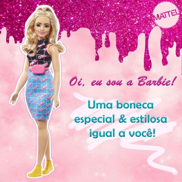 Imagem de Boneca Barbie Fashionista Look Girl Power Mattel Original