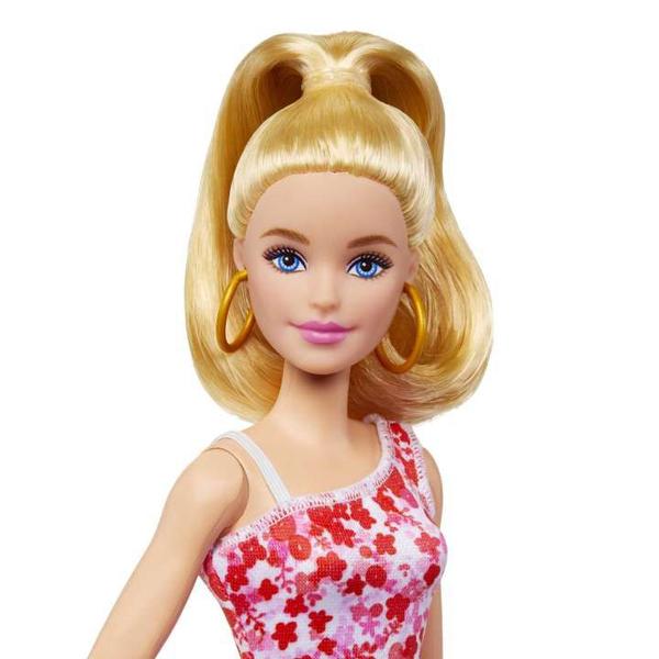 Imagem de Boneca Barbie Fashionista - Vestido de Flor Vermelha - Loira - 205 - Mattel