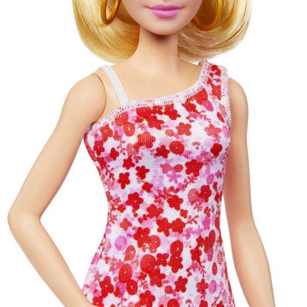 Imagem de Boneca Barbie Fashionista - Vestido de Flor Vermelha - Loira - 205 - Mattel