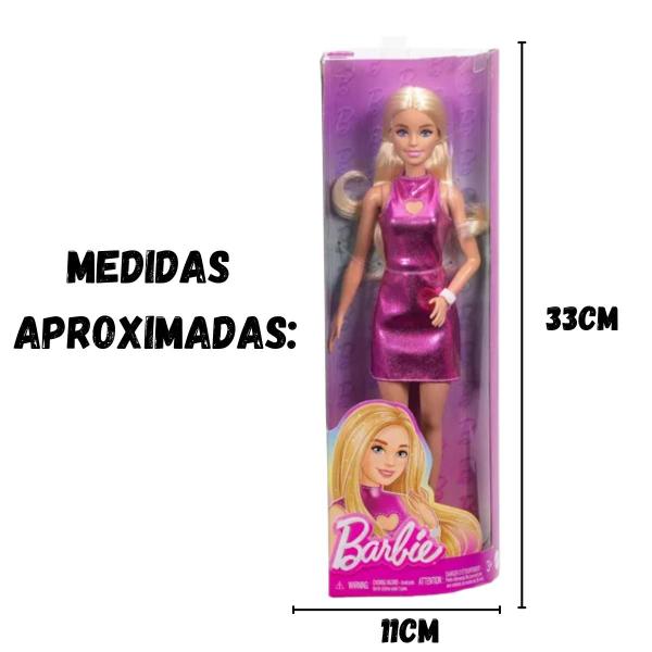 Imagem de Boneca Barbie Fashionista Vestido Metálico 230 HYT88 - Mattel